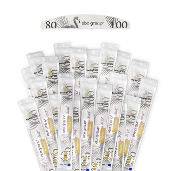 Aba Group SAFE PACK NAIL FILE HALF MOON Sterile 80/100 25pcs.