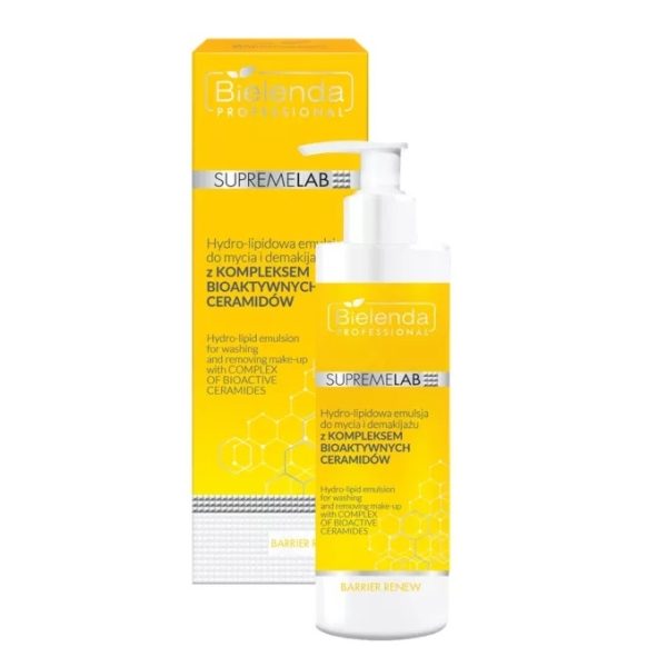 Bielenda Professional Hydro-Lipid Cleaning and Make-Up Removal Emulsion with Complex Ceramides 200ml