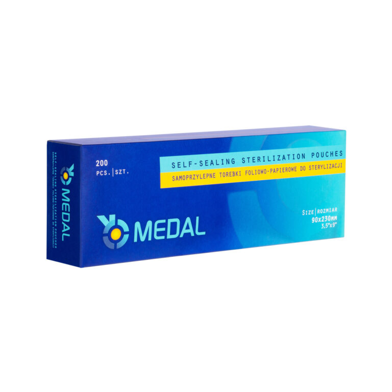 MEDAL-–-Torebki-do-sterylizacji-90mm-x-230mm-200szt-768x768 Medal - Self-Sealing Sterilization Pouches 90x230cm 200pcs.