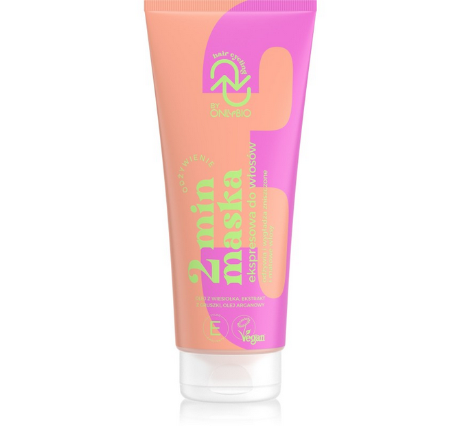 Hair Cycling by ONLYBIO Odżywienie 2 minutowa maska ekspresowa do włosów 200ml2 OnlyBio Hair Cycling Nourishment 2 minute express hair mask 200ml