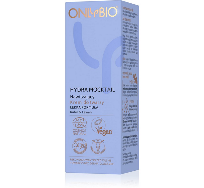 ONLYBIO Hydra Mocktail nawilżający krem do twarzy lekka formuła-bellove.co.uk OnlyBio Hydra Mocktail moisturizing face cream 50ml