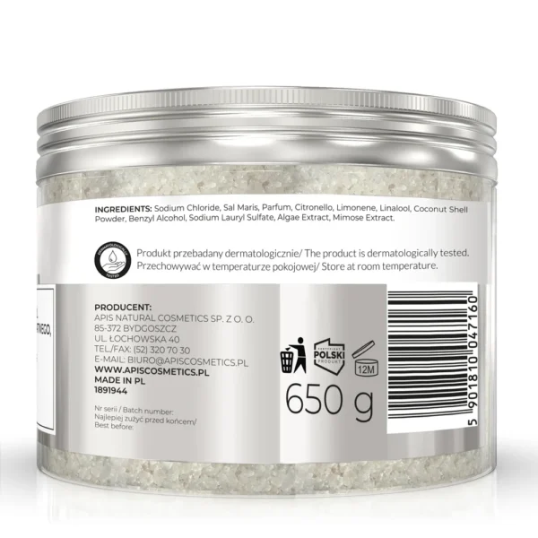 APIS Inspiration - Smoothing Bath Salt with Dead Sea Minerals Sea Algae & Coconut 650g