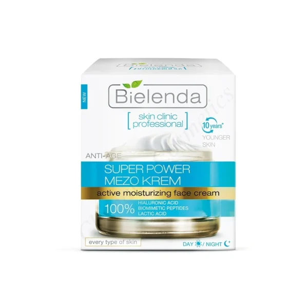 Bielenda Skin Clinic - Super Power Mezo Moisturising Anti-Age Face Cream Day/Night 50ml