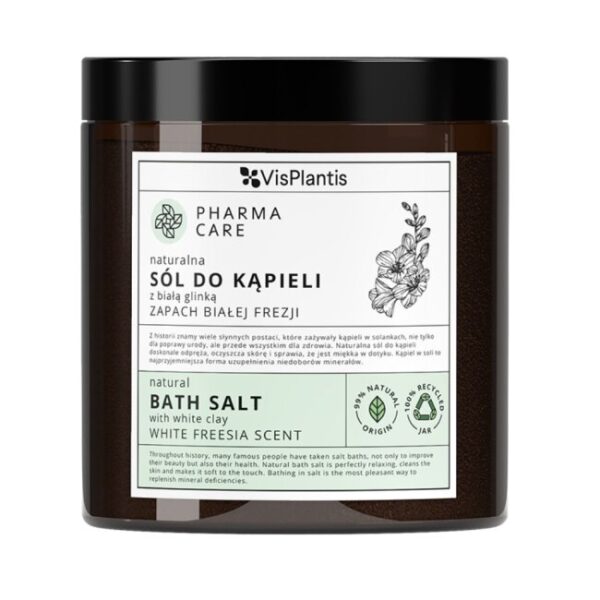 VisPlantis - Natural BATH SALT with white clay Freesia Scent 800g
