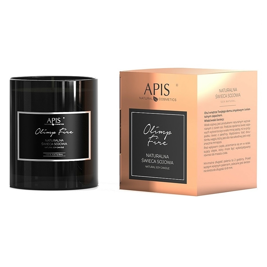 Apis Olimp Fire Natural Soy Candle Oriental Floral Fragrance 220g-bellove.co.uk APIS - Olimp Fire Natural Soy Candle 220g