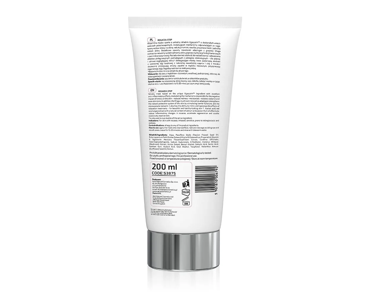 Apis Professional Rosacea Stop Soothing Face Mask2 200ml APIS - Rosacea Stop Soothing Face Mask 200ml 300ml