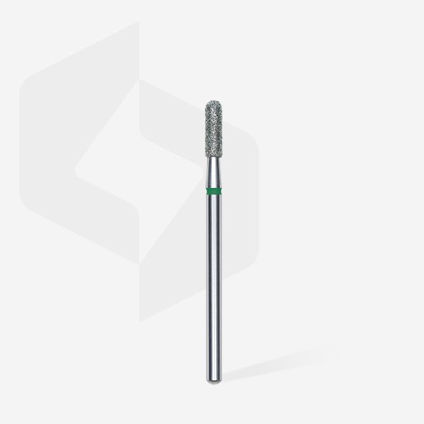 Staleks Diamond Nail Drill Bit ROUNDED CYLINDER GREEN