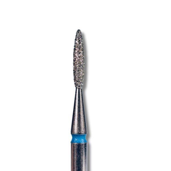 IQ Nails Diamond Nail Drill Bit Long Flame Medium Fine 1.6mm For Cuticles and Thick Skin 243R.524.016