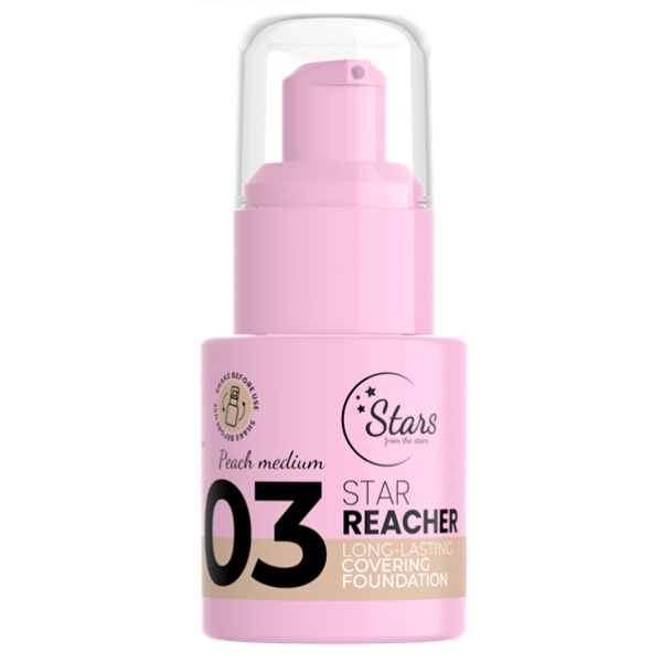 Stars From The Stars - STAR REACHER Long-Lasting Covering Foundation 03 Peach Medium 20g