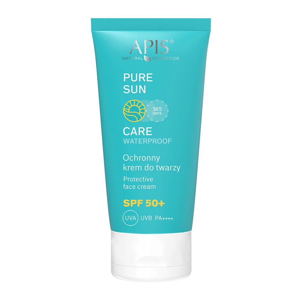 Apis Pure Sun Protective Face Cream SPF50 Waterproof 50ml APIS - Pure Sun Waterproof Protective Face Cream SPF50 50ml