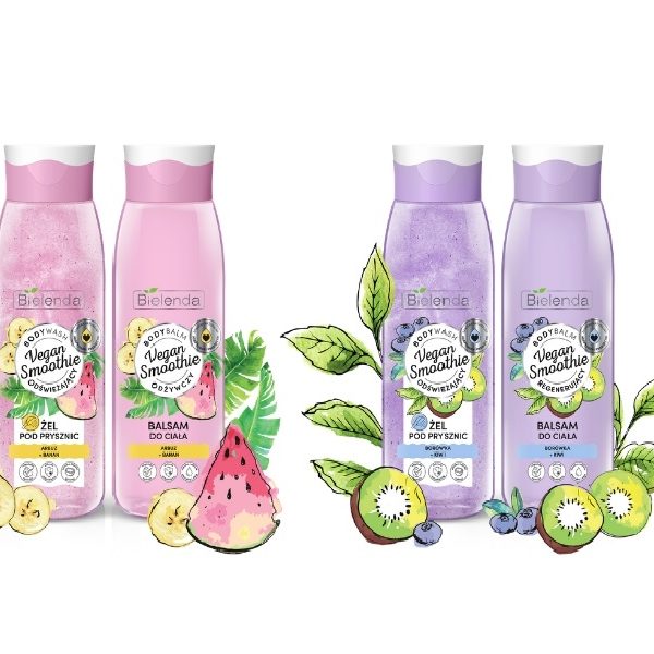 Bielenda Vegan Smoothie Shower Gel Blueberry + Kiwi 400ml