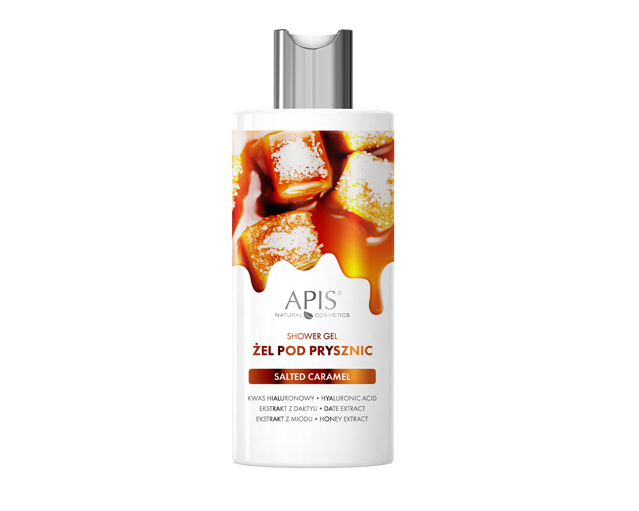 Apis Salted Carmel Shower Gel with Hyaluronic Acid Date Extract & Honey Extract 300ml APIS - Salted Carmel Shower Gel with Hyaluronic Acid Date Extract & Honey Extract 300ml