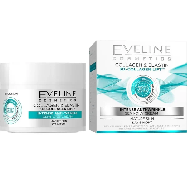Eveline - Collagen & Elastin Anti-Wrinkle Semi-Oily Cream 50ml